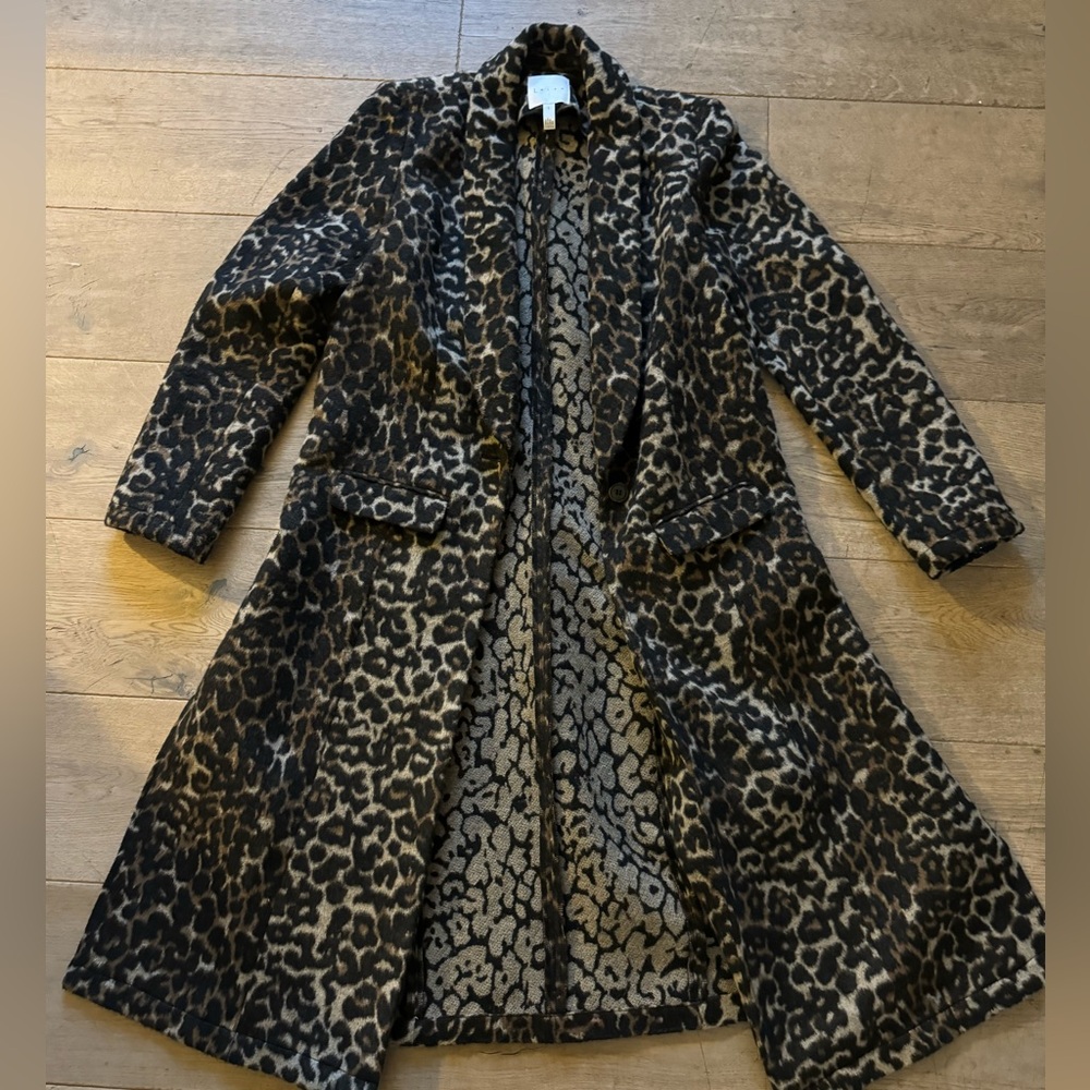 Leith leopard peacoat small